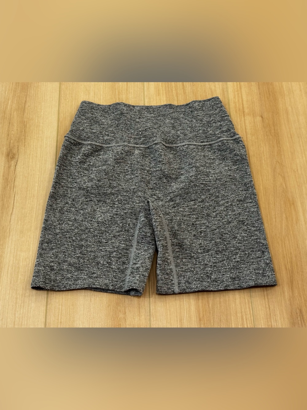 Colsie Gray Biker Shorts L Seamless High Rise Stretch Lounge Active